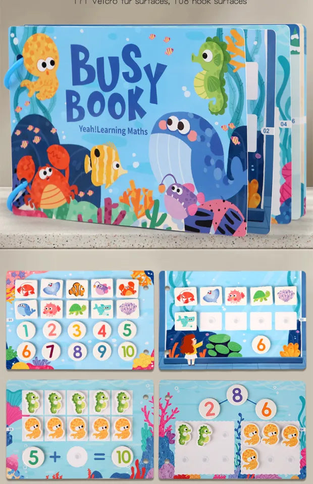 Montessori Baby Busy Book My First Quiet Book Paste Early Learning Education Toy Children Toy Matching Game For Babies 2 , 3 Years (random Book)