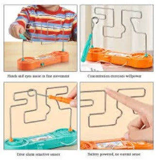 Bump Maze, Montessori Toy Electric Wire Maze Roller Game Touch Maze Puzzle Toy Collision Game Education Concentration Toy