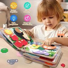 Montessori Baby Busy Book My First Quiet Book Paste Early Learning Education Toy Children Toy Matching Game For Babies 2 , 3 Years (random Book)
