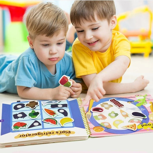 Montessori Baby Busy Book My First Quiet Book Paste Early Learning Education Toy Children Toy Matching Game For Babies 2 , 3 Years (random Book)