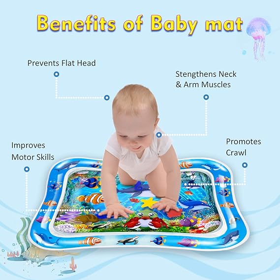 Inflatable Leakproof Water Mat For Kids / Inflatable Tummy Time Mat – Random Color