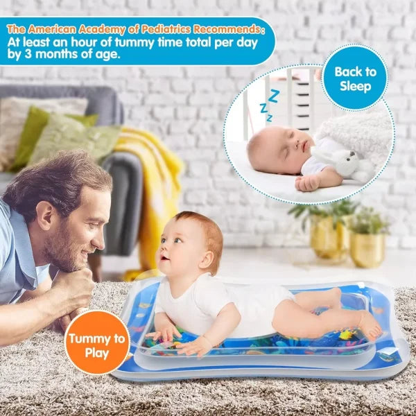 Inflatable Leakproof Water Mat For Kids / Inflatable Tummy Time Mat – Random Color